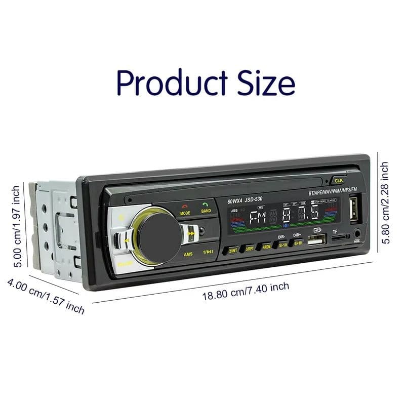 1 DIN Car Stereo SWM 530L Bluetooth Preto