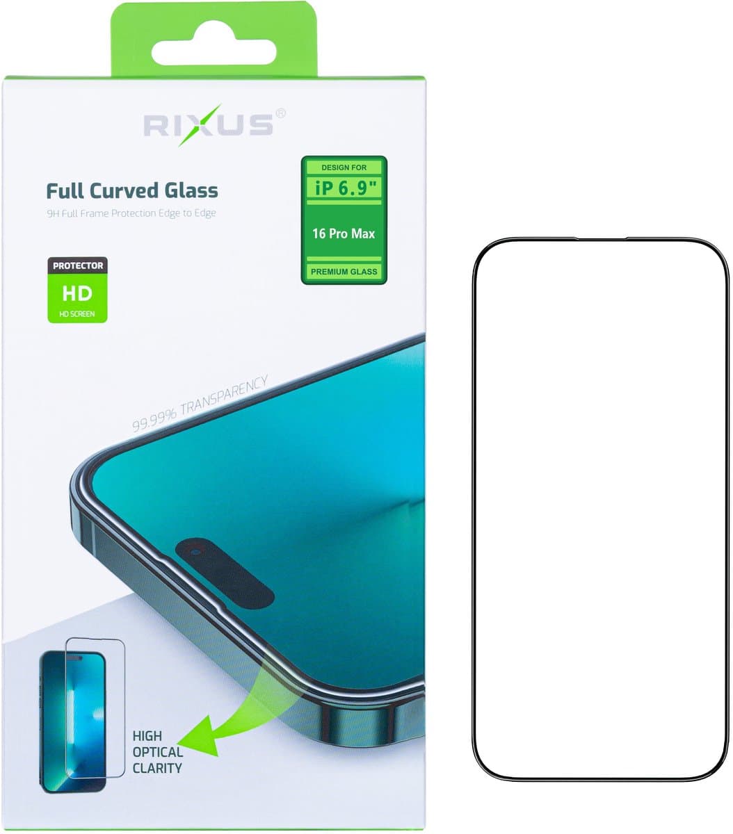 Rixus Película de vidro – iPhone 16 Pro Max