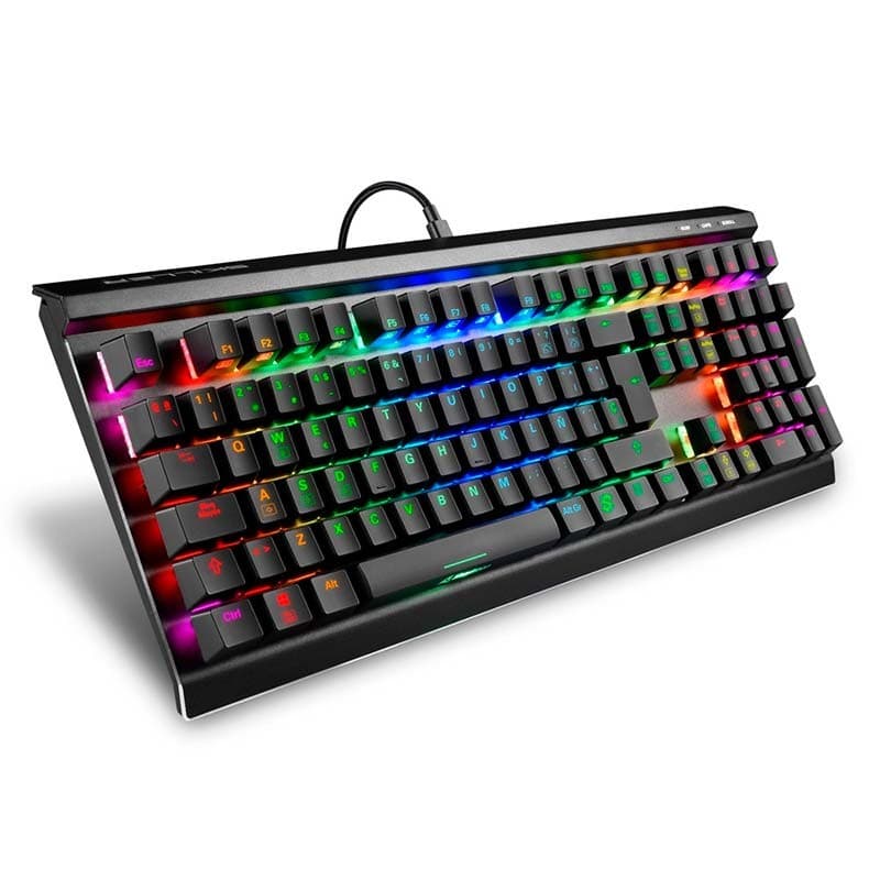 Teclado Mecânico Sharkoon SKILLER SGK60 RGB USB-C ES Switch Castanho