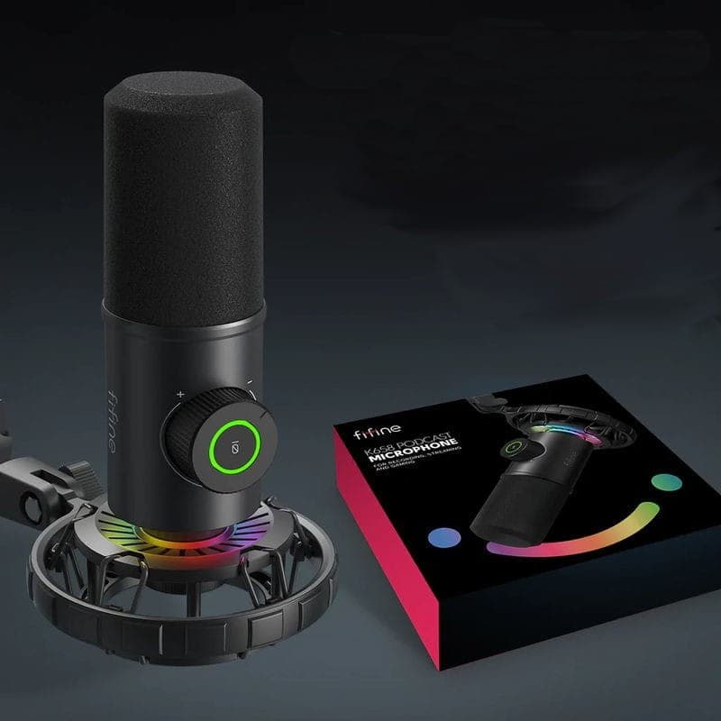 Fifine K658 RGB Microfone USB