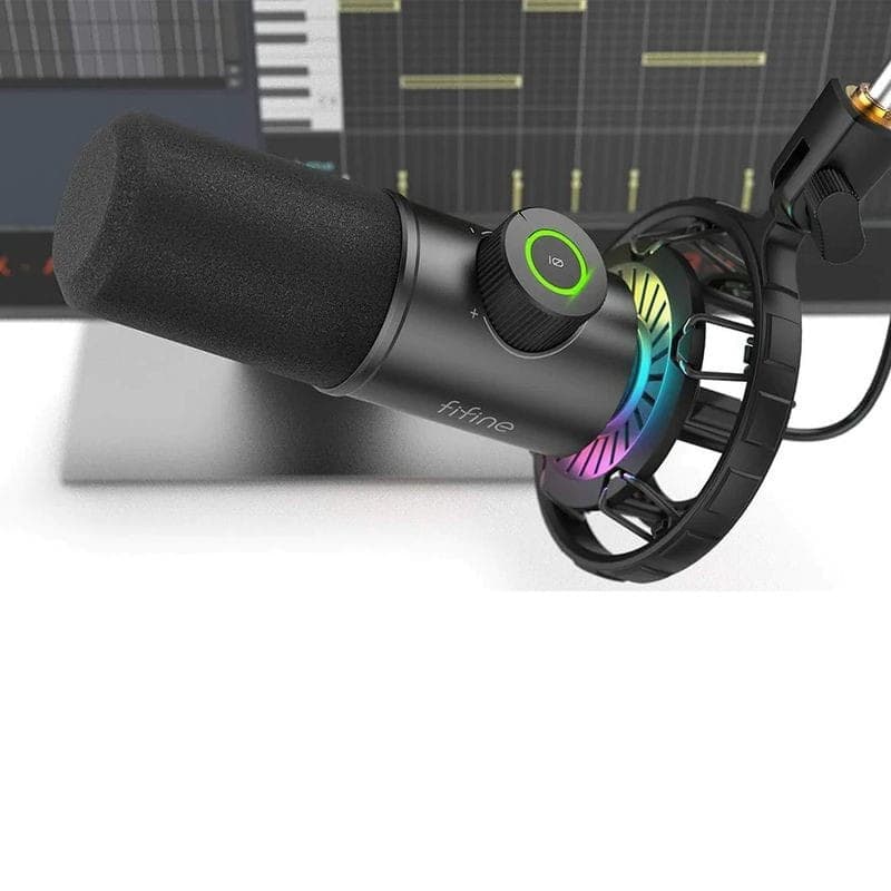 Fifine K658 RGB Microfone USB