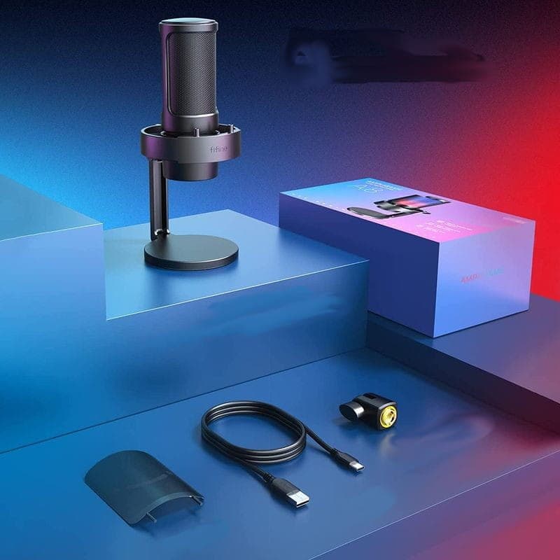 Fifine AmpliGame A8 RGB Microfone USB Tipo C