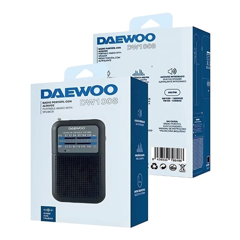 Daewoo DW1008 AM/FM Preto