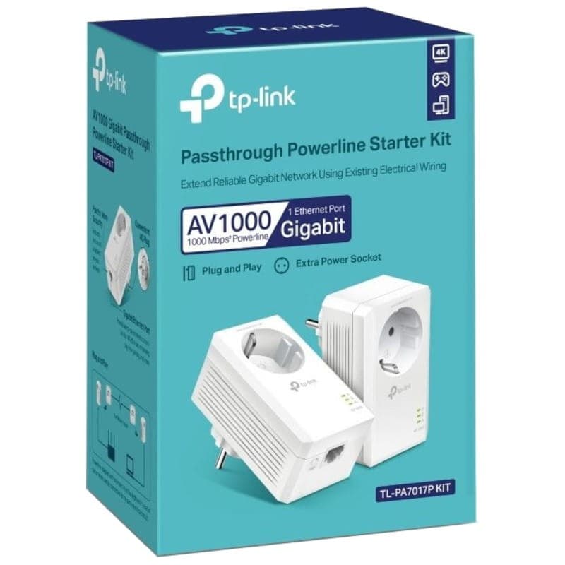 TP-Link PowerLine TL-PA7017P KIT Adaptador de Rede WiFi Ethernet