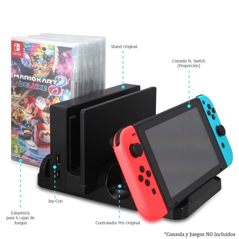 Dobe Carregador multifuncional Nintendo Switch