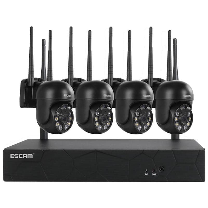 Kit de vigilância por vídeo IP Escam WNK614 Wifi 3MP 4 Câmaras
