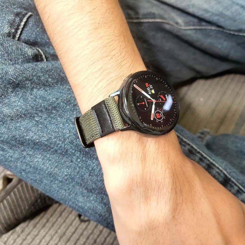 Pulseira Universal Nylon Ajustável 20mm para Smartwatch Xiaomi/Amazfit/Samsung/Huawei/Realme/Ticwatch