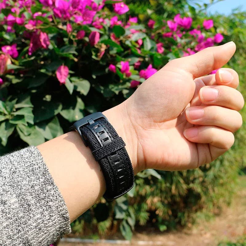 Pulseira Universal Nylon Ajustável 20mm para Smartwatch Xiaomi/Amazfit/Samsung/Huawei/Realme/Ticwatch