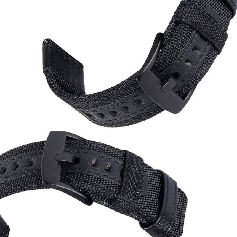 Pulseira Universal Nylon Ajustável 22mm Cáqui para Smartwatch Xiaomi/Amazfit/Samsung/Huawei/Realme/Ticwatch