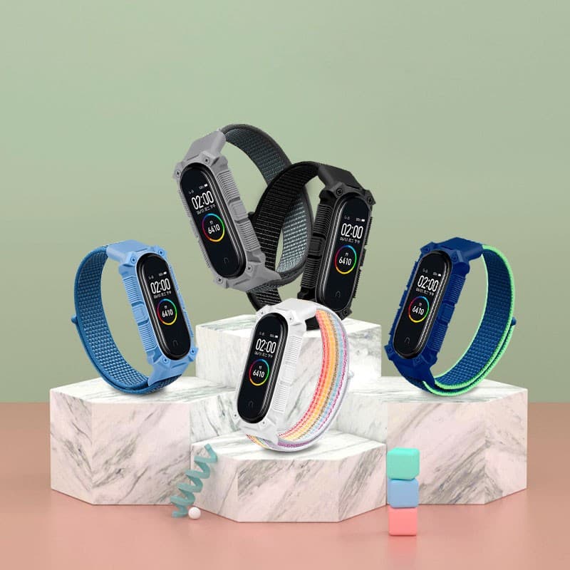 Pulseira de Nylon Robusto Xiaomi Mi Smart Band 6 / Mi Band 5 / Amazfit Band 5