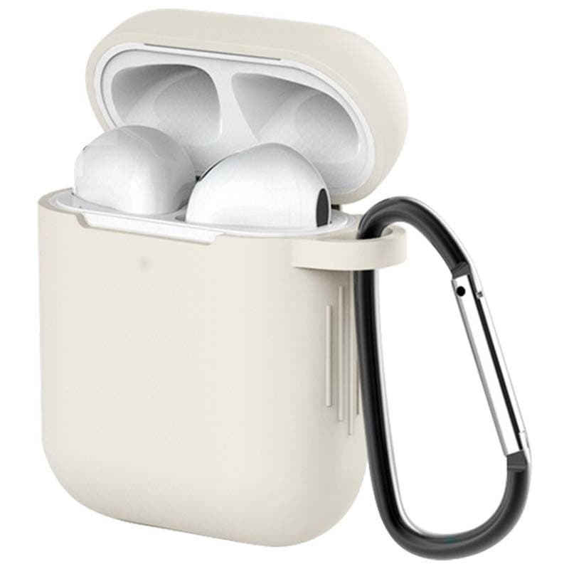 Capa de Silicone para Apple Airpods V2 Beige