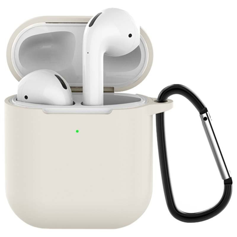Capa de Silicone para Apple Airpods V2 Beige
