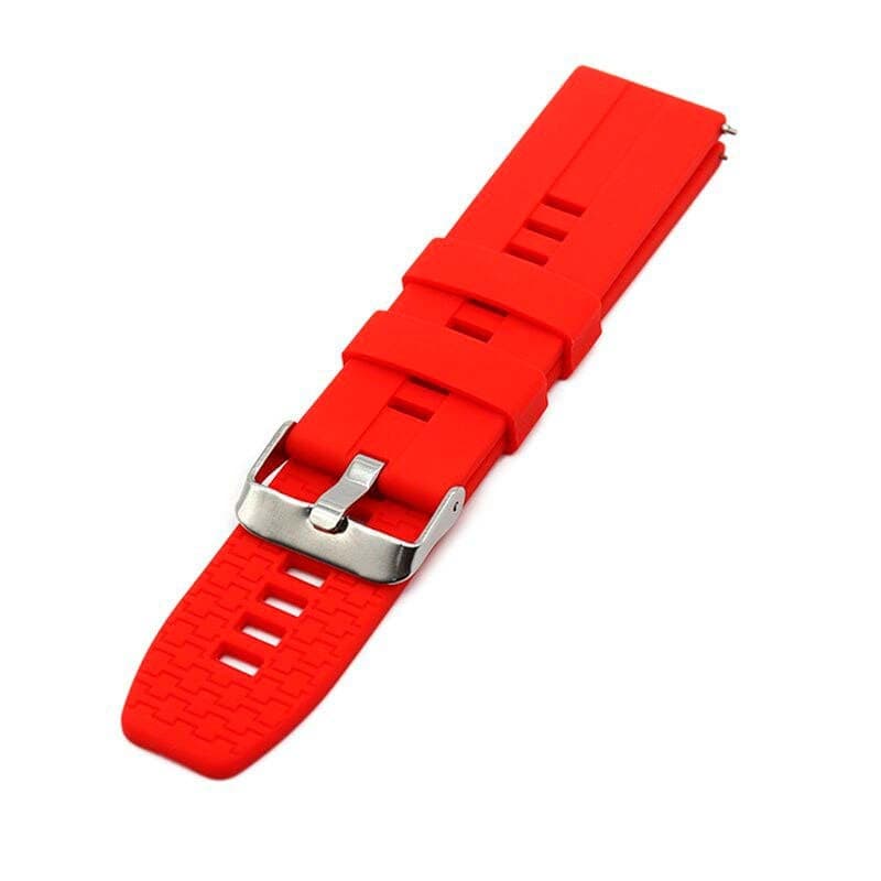 Pulseira Universal Silicone 22mm Vermelha para Smartwatch Xiaomi/Amazfit/Samsung/Huawei/Realme/Ticwatch