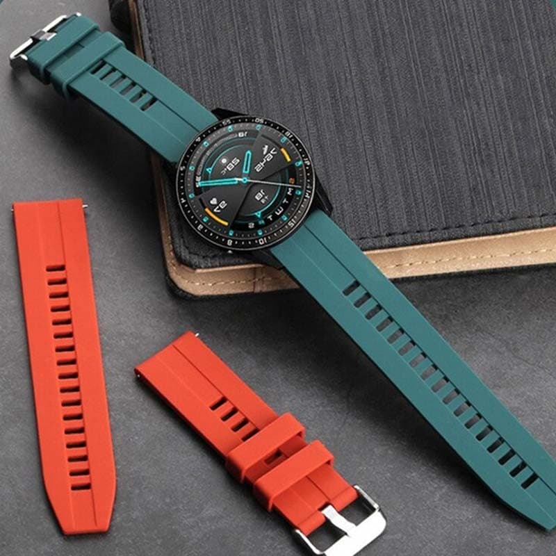 Pulseira Universal Silicone 22mm Vermelha para Smartwatch Xiaomi/Amazfit/Samsung/Huawei/Realme/Ticwatch