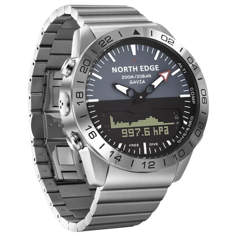 North Edge Gavia com Pulseira de Metal – Relógio de Mergulho