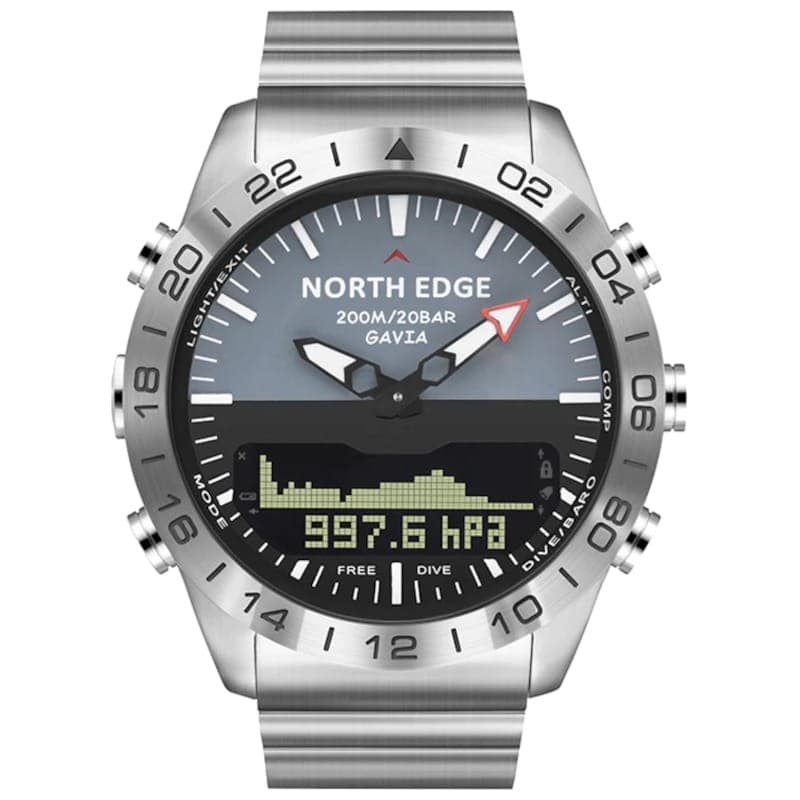 North Edge Gavia com Pulseira de Metal – Relógio de Mergulho