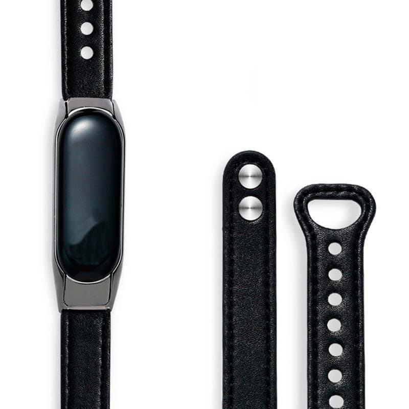 Pulseira Xiaomi Mi Smart Band 6 / Mi Band 5 / Amazfit Band 5 Couro Clipe