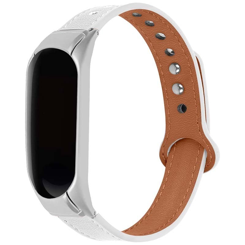 Pulseira Xiaomi Mi Smart Band 6 / Mi Band 5 / Amazfit Band 5 Couro Clipe