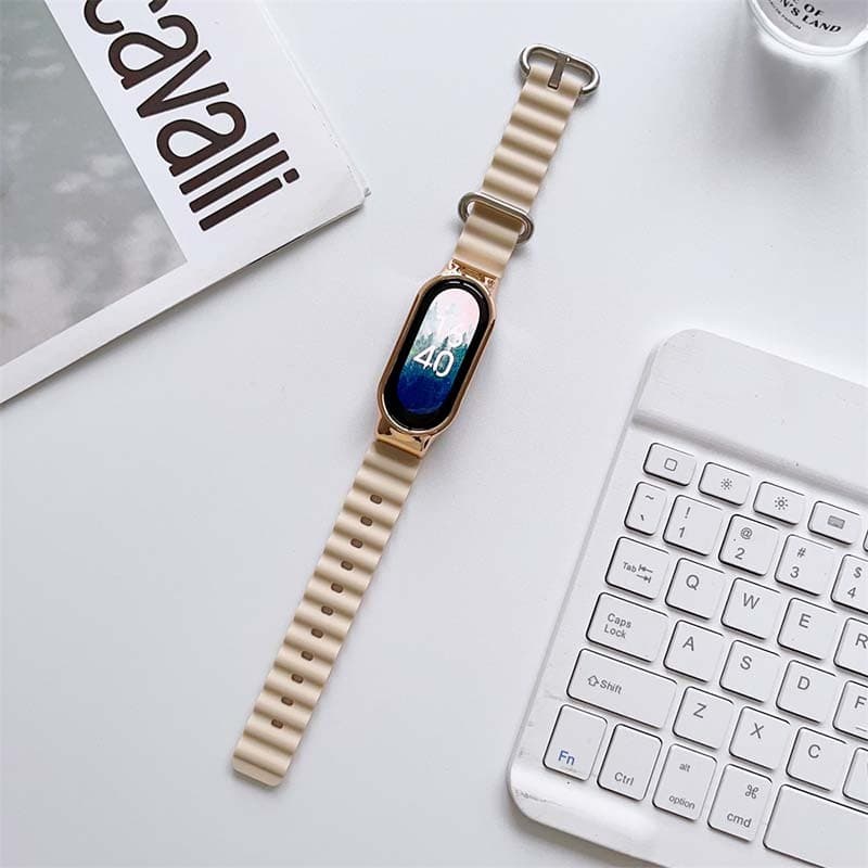 Pulseira Xiaomi Mi Smart Band 6 / Mi Band 5 / Amazfit Band 5 Wave Bege