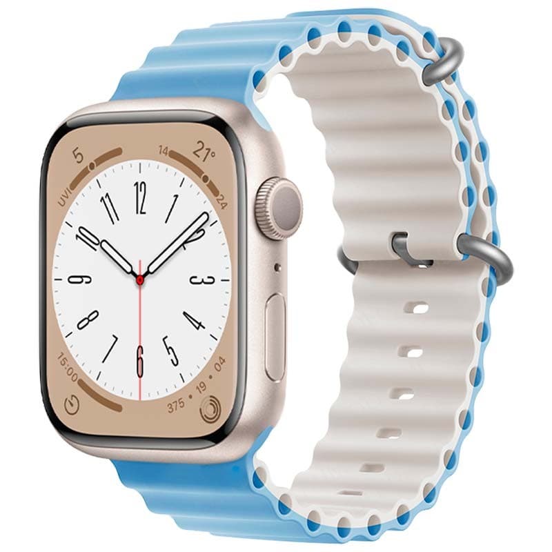 Pulseira Apple Watch 38/40/41mm Wave Céu+Branco Estrela