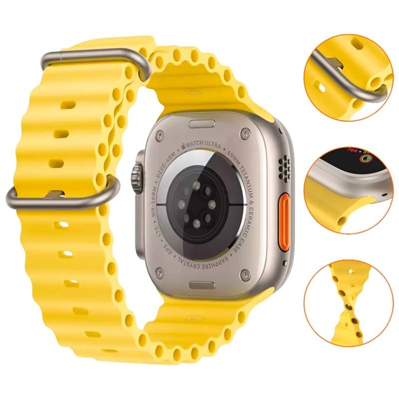 Pulseira Apple Watch 42/44/45/49mm Wave Amarelo