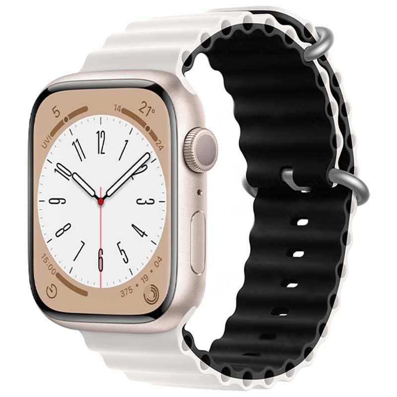 Pulseira Apple Watch 42/44/45/49mm Wave +Preto