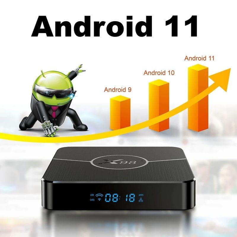X98 Plus S905W2 2 GB/16GB Dual Wifi Bluetooth Android 11 – Android TV