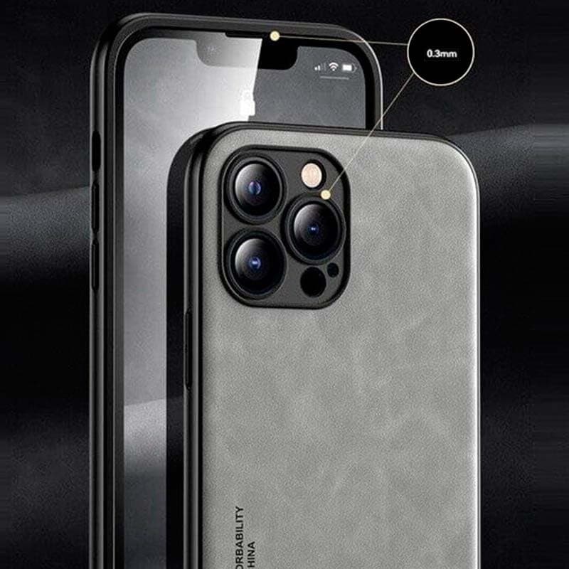 Capa em pele sintética iPhone 14 Pro Magnetic Luxury