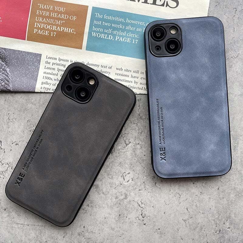 Capa em pele sintética iPhone 13 Magnetic Luxury