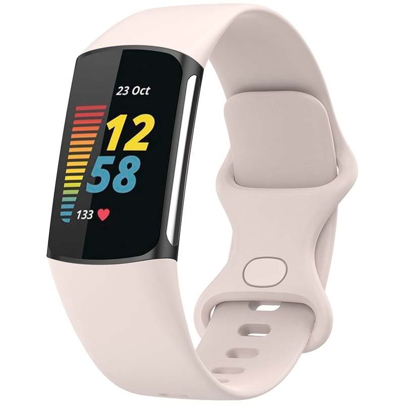 Pulseira de Silicone Fitbit Charge 5 / Charge 6 Marfim