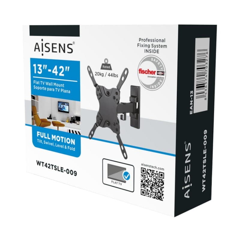 Aisens WT42TSLE-009 Giratório e Inclinável 42″ VESA 200×200 mm – Suporte para TV