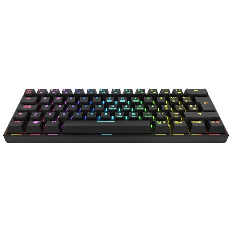 Mini teclado Mecânico sem fio Krom Kluster RGB USB Bluetooth Switch Outemu Red