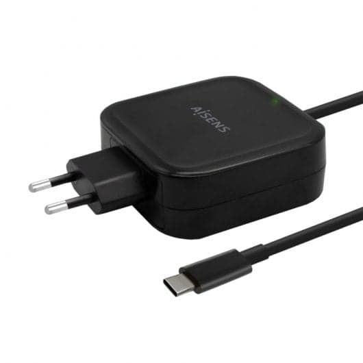 Aisens ASCH-1PD65WL-BK Carregador de parede 1x USB tipo C 65W preto