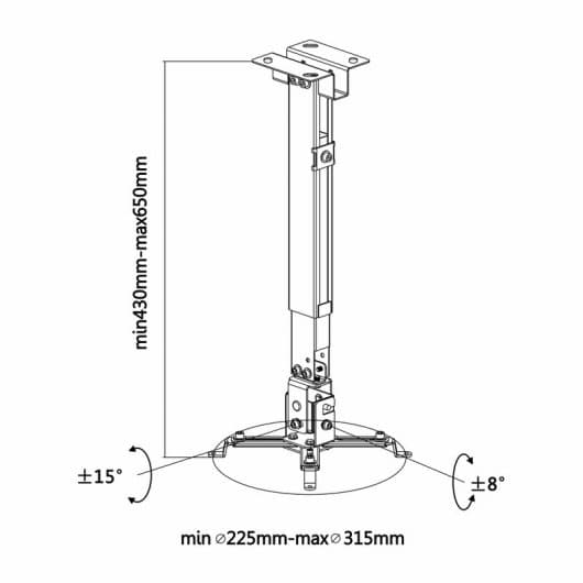 Aisens CWP01TSE-049 Suporte de Tecto/Parede para TV Máx. 20kg Branco