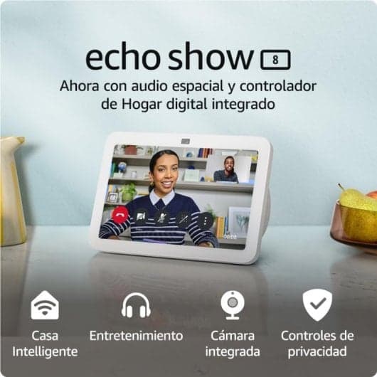 Amazon Echo Show 8 (3.ª Geração 2023) Ecrã Tátil Inteligente Antracite