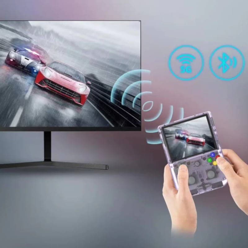 Anbernic RG405V Novo 4GB/128GB Roxo Transparente