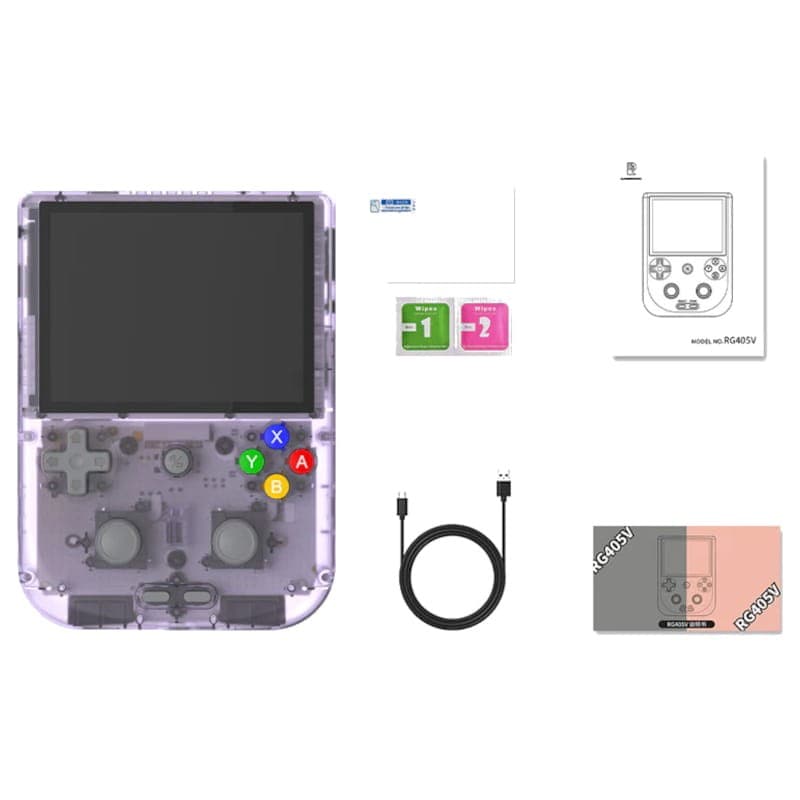 Anbernic RG405V Novo 4GB/128GB Roxo Transparente