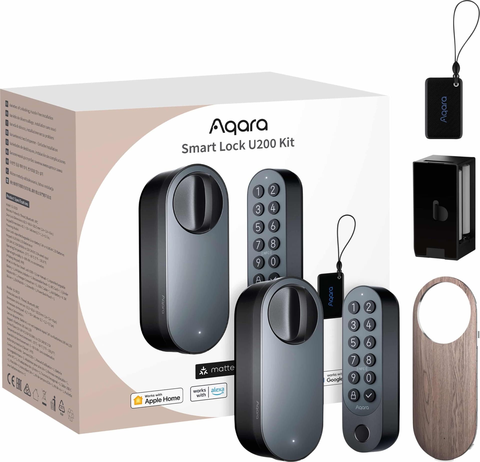 Aqara Smart Lock U200 Black, EL-D02E