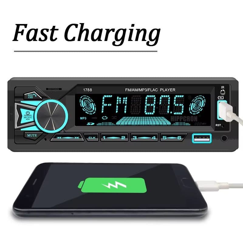 Autorádio 1 DIN SWM 1789 Bluetooth Preto