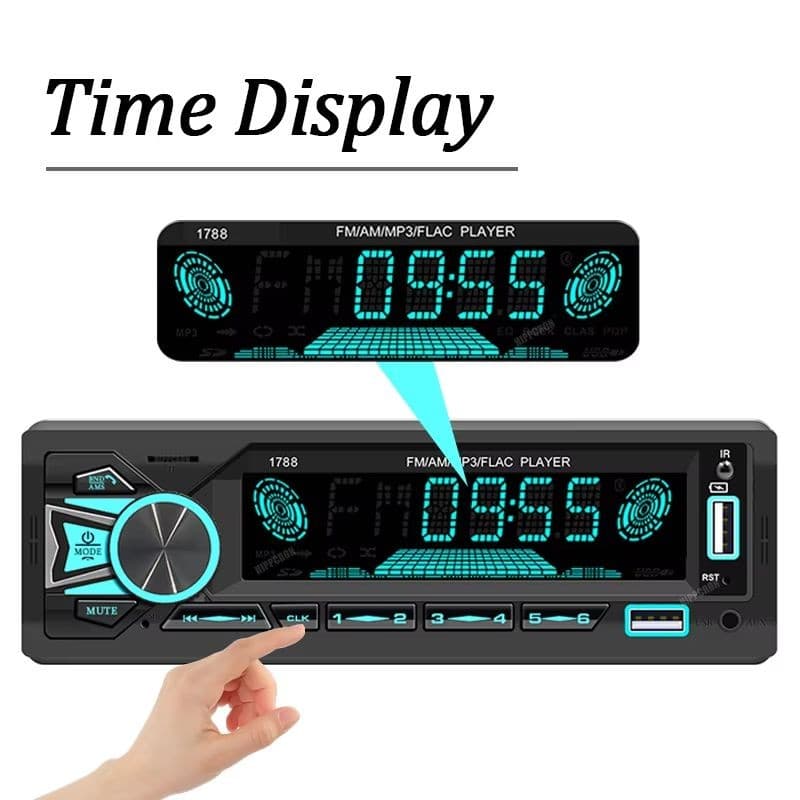 Autorádio 1 DIN SWM 1789 Bluetooth Preto