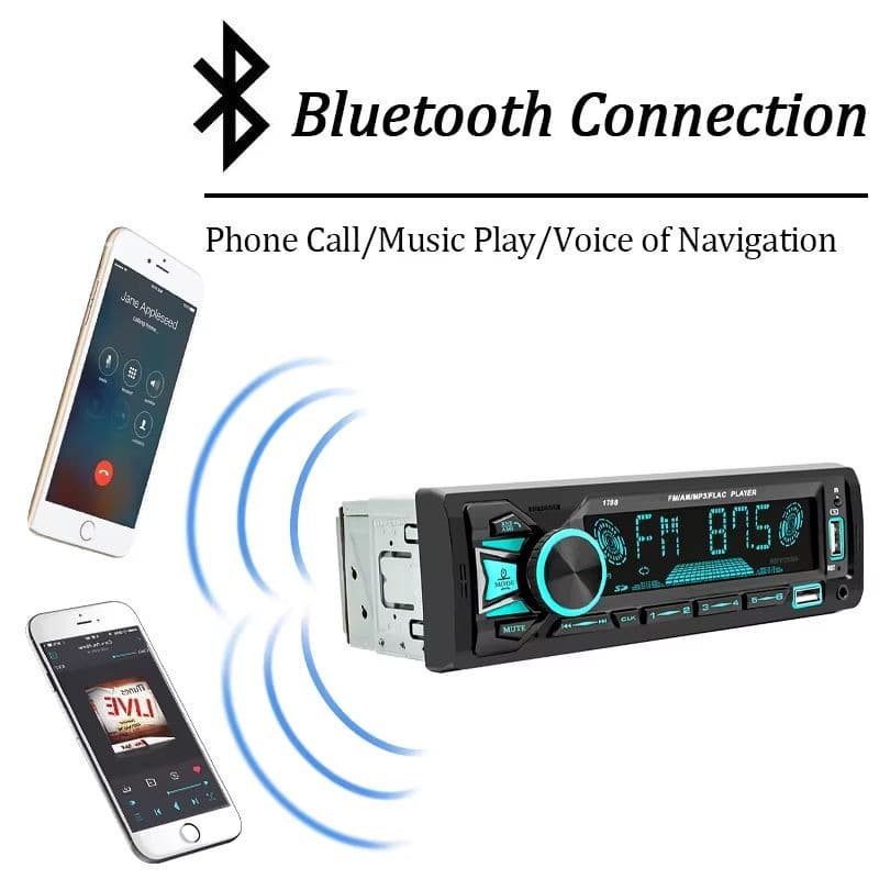Autorádio 1 DIN SWM 1789 Bluetooth Preto