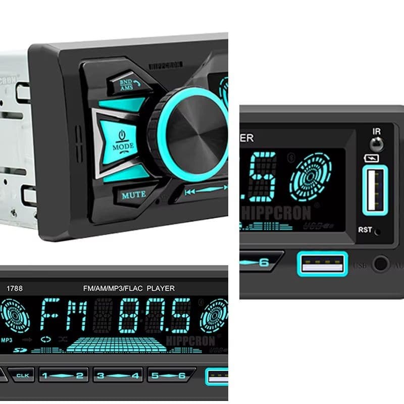 Autorádio 1 DIN SWM 1789 Bluetooth Preto