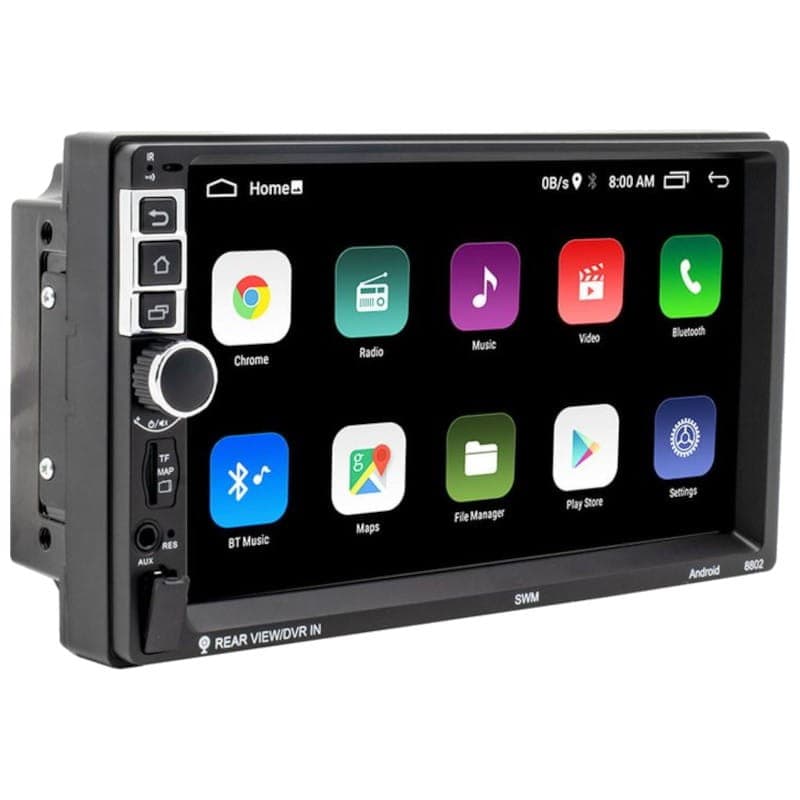 Autorádio 2 DIN SWM S-8802C 2GB/32GB 7" GPS MirrorLink WiFi Preto
