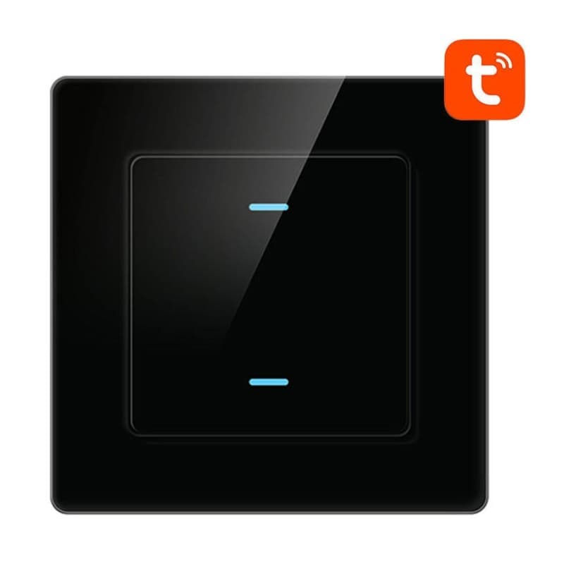 Avatto N-TS10-B2 2 Botões WiFi Preto - Interruptor Táctil Inteligente