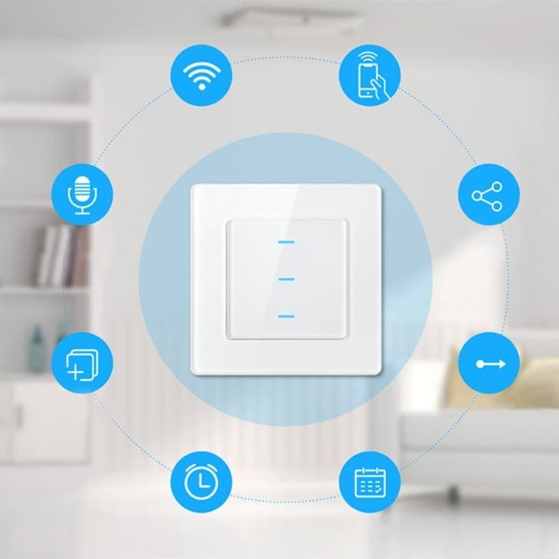 Avatto N-TS10-B2 2 Botões WiFi Preto - Interruptor Táctil Inteligente