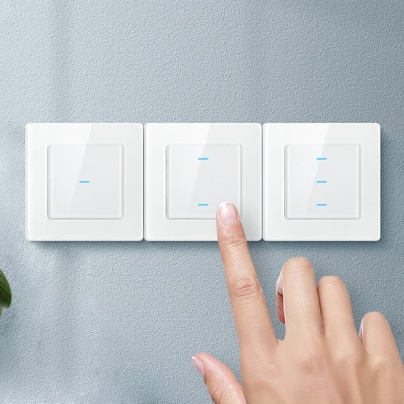 Avatto N-TS10-B3 3 Botões WiFi Preto - Interruptor Táctil Inteligente