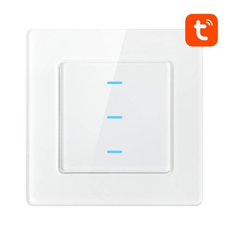 Avatto N-TS10-W3 3 Botões WiFi Branco - Interruptor Táctil Inteligente