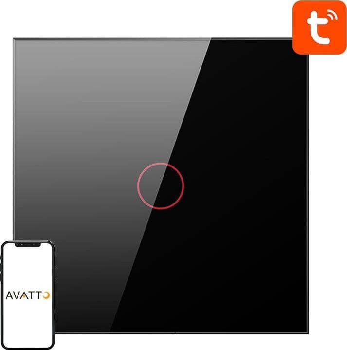 Avatto Smart Light Switch ZigBee ZTS02-EU-B1 1 Way TUYA (black)
