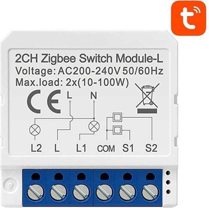 Avatto Smart Switch Module ZigBee LZWSM16-W2 No Neutral TUYA