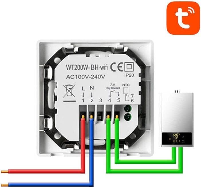 Avatto Smart Thermostat WT200-BH-3A-W Boiler Heating 3A WiFi TUYA